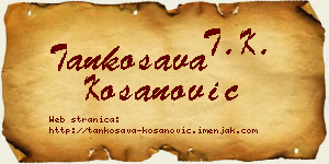 Tankosava Kosanović vizit kartica
